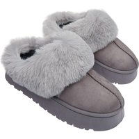CityComfort Women's Slipper Boots in Grey | Size: 4