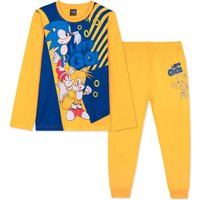 Sonic the Hedgehog Boy's Pyjama Set in Orange | Size: 5-6 Years