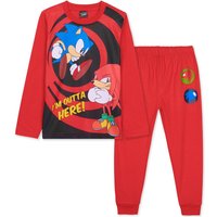 Sonic the Hedgehog Boy's Pyjama Set in Red | Size: 9-10 Years