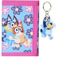 Flower 3 Fold Wallet & Keyring Pink