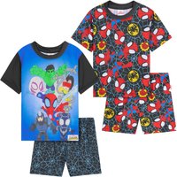 Marvel Boy's Spidey 2 Pack Short Pyjama Set | Size: 5-6 Years