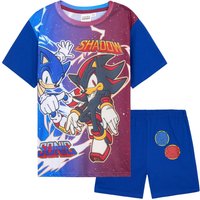 Sonic the Hedgehog Boy's Short Pyjama Set in Blue | Size: 11-12 Years
