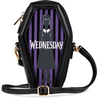 Wednesday Women's Crossbody Bag Shoulder Handbag Coffin Removable Strap Travel Shopping in Black