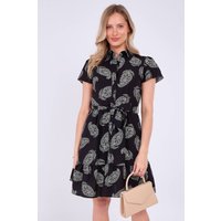 Paisley Print Short Sleeve Mini Dress