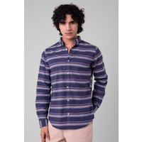 Blue Grey Stripe Long Sleeves Shirt
