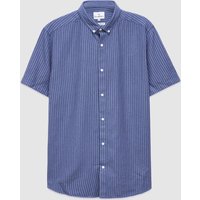 Pin Striped Yarn Dye Short Sleeves Shirts