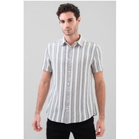 Stripe Kent Collar Short Sleeve Shirt