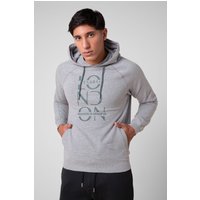 Raglan Sleeve Chest Print Hoodie