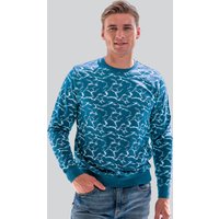 Crew Neck Crack Print Sweatshirt