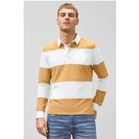 Block Woven Collar L S Polo Shirt