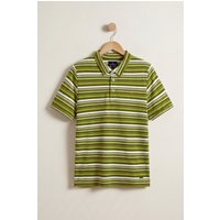 Green Stripe Casual Yarn Dyed Polo Shirt