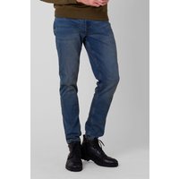 Vintage Washed Tapered Fit Jeans Mid