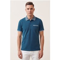 Regular Fit Birdseye Textured Short Sleeves Polo Shirt