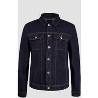 Long Sleeve Raw Denim Jacket Dark