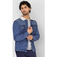 Borg Collar Premium Denim Jacket