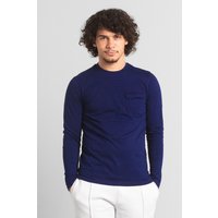 Long Sleeve Indigo Washed T Shirt