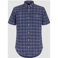 Indigo Check Shorts Sleeve Oxford Shirt