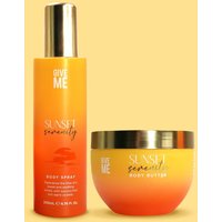 Give Me Body Spray & Body Butter Gift Set - Sunset Serenity in Orange