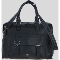 Brampton London 'Rodeo' Real Leather Weekender Bag in Black