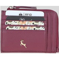Ashwood Leather Women's Real Leather Small Purse with RFID Protection in Dark Pink