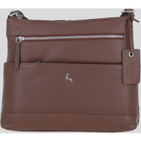 Ashwood Leather Women's 'Derby' Stylish Real Leather Shoulder Bag in Light Brown