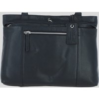 Ashwood Leather Women's 'Newport' Real Leather Multi-Pocket Shoulder Bag in Black