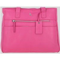 Ashwood Leather Women's 'London' Real Leather Shoulder Bag in Pink