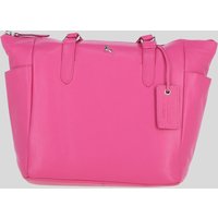 Ashwood Leather Women's 'Oxford' Elegant Real Leather Tote Bag in Pink
