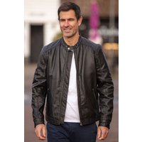 Real Mandarin Collar Biker Jacket