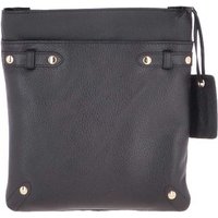 Ashwood Leather Women's 'Dolly' Zip Top Leather Cross Body Bag in Black