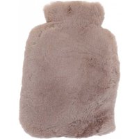 Fenland England Real Sheepskin Hot Water Bottle Cover with 1L Bottle in Light Brown
