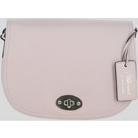 Ashwood Leather Women's 'Stellia' Real Leather Crossbody Bag with Twist Lock in Beige