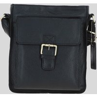 Ashwood Leather Men's Classic Leather Side Bag in Black