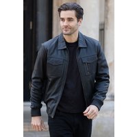 Torino Classic Real Classic Bomber Jacket Brando Collar