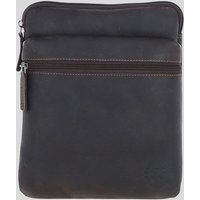 Leather Company 'Berlin' Real Leather Messenger Crossbody Bag in Brown