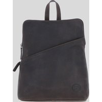 Leather Company 'Brussels' Real Leather Backpack With Multiple Pockets in Brown