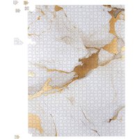 Warren Reed - Designer White Marble With Gold Jigsaw Puzzle | Size: 500 Piece