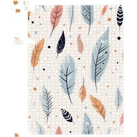 Warren Reed - Designer Pastel Feather Pattern Jigsaw Puzzle in Blue | Size: 500 Piece