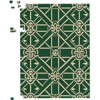 Warren Reed - Designer Green Lattice Design Jigsaw Puzzle | Size: 500 Piece