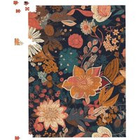 Warren Reed - Designer Boho Chic Flower Jigsaw Puzzle in Orange | Size: 500 Piece