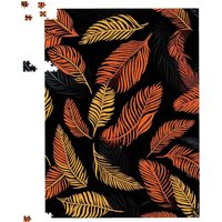 Warren Reed - Designer Orange Feather Leaves Jigsaw Puzzle | Size: 500 Piece