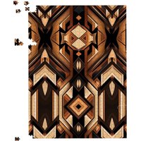 Warren Reed - Designer Black & Brown Intricate Pattern Jigsaw Puzzle | Size: 1000 Pieces
