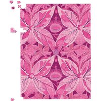 Warren Reed - Designer Pink Abstract Floral Design Jigsaw Puzzle | Size: 500 Piece
