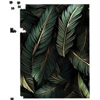 Warren Reed - Designer Green & Gold Leaves Jigsaw Puzzle | Size: 1000 Pieces