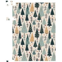 Warren Reed - Designer Boho Inspired Christmas Tree Pattern Jigsaw Puzzle in Green | Size: 1000 Pieces