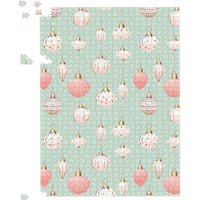 Warren Reed - Designer Christmas Decorations Pink & Green Jigsaw Puzzle | Size: 500 Piece