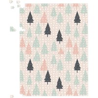 Warren Reed - Designer Christmas Tree Silhouette Pattern Jigsaw Puzzle in Green | Size: 500 Piece