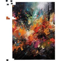 Warren Reed - Designer A Vibrant Abstract Painting Jigsaw Puzzle in Orange | Size: 1000 Pieces