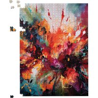 Warren Reed - Designer A Vibrant Abstract Painting Of Halloween Jigsaw Puzzle in Orange | Size: 1000 Pieces