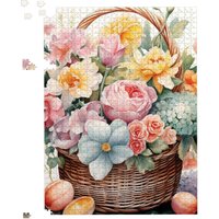 Warren Reed - Designer Easter Watercolour Basket Jigsaw Puzzle | Size: 1000 Pieces